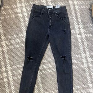 Aber Black Distressed Women's Jeans
